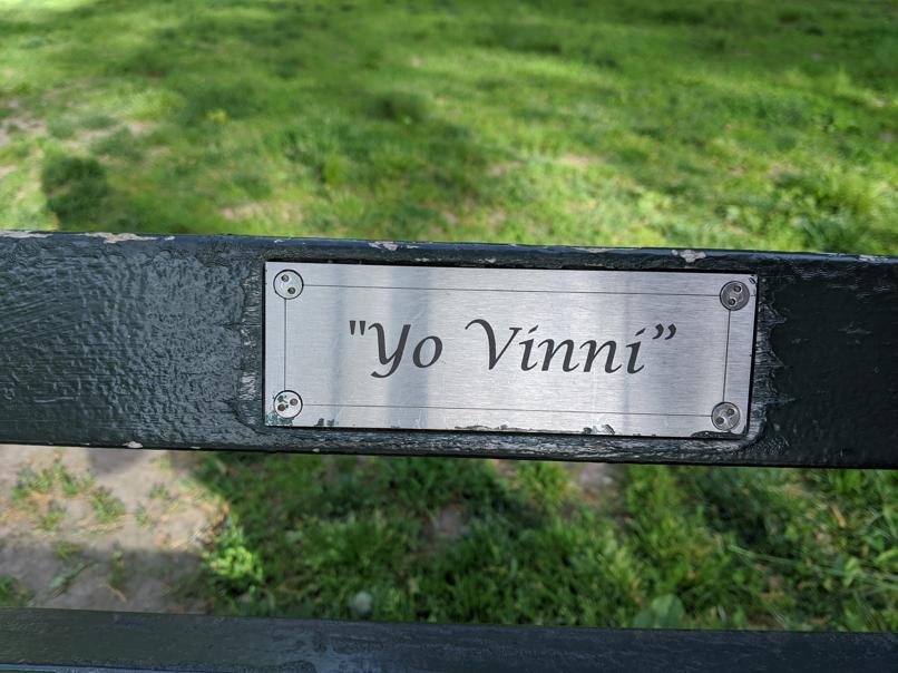 I saw this bench in Central Park