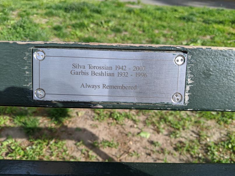 I saw this bench in Central Park