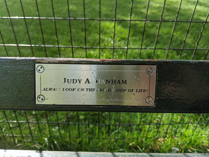 I saw this bench in Central Park