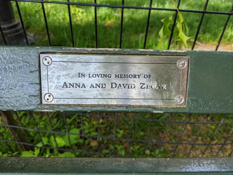 I saw this bench in Central Park