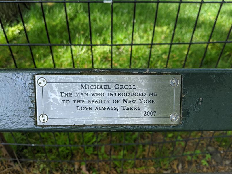 I saw this bench in Central Park