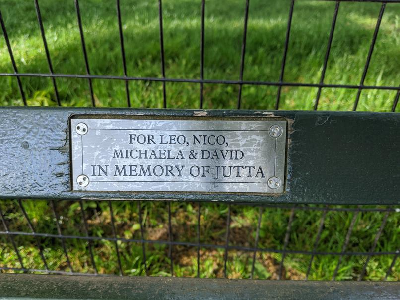 I saw this bench in Central Park