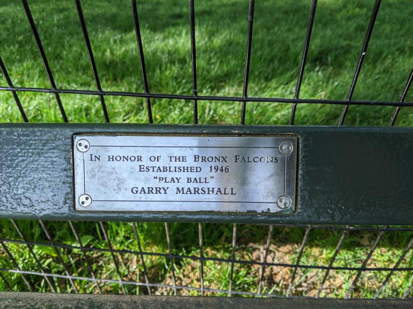 I saw this bench in Central Park