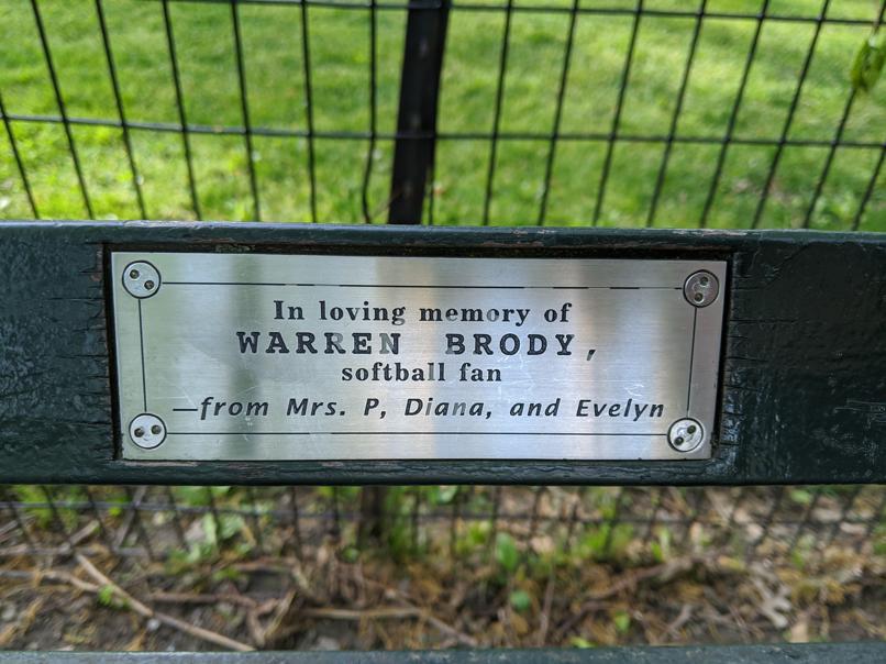 I saw this bench in Central Park