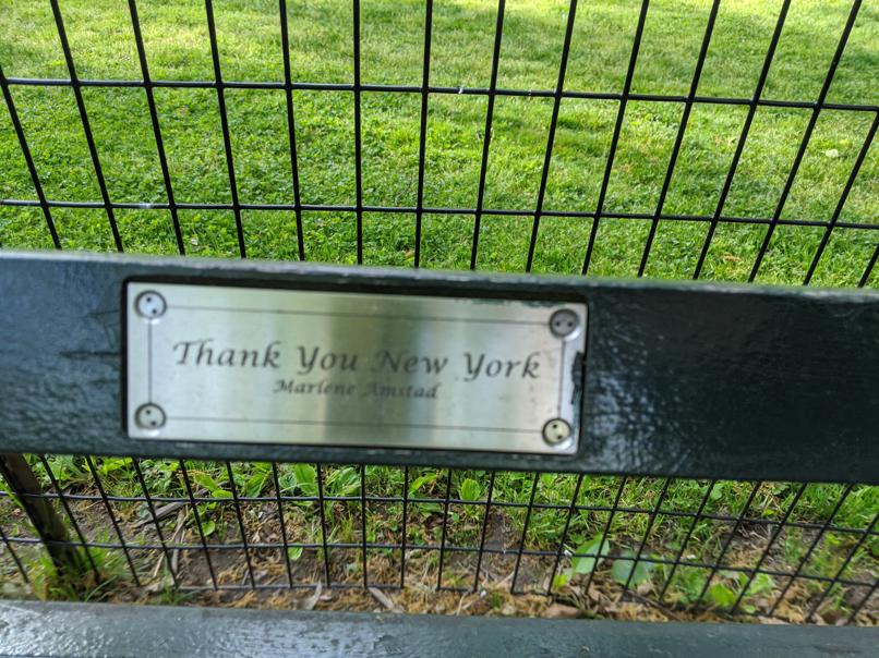 I saw this bench in Central Park