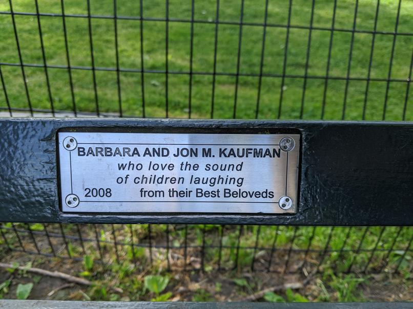 I saw this bench in Central Park