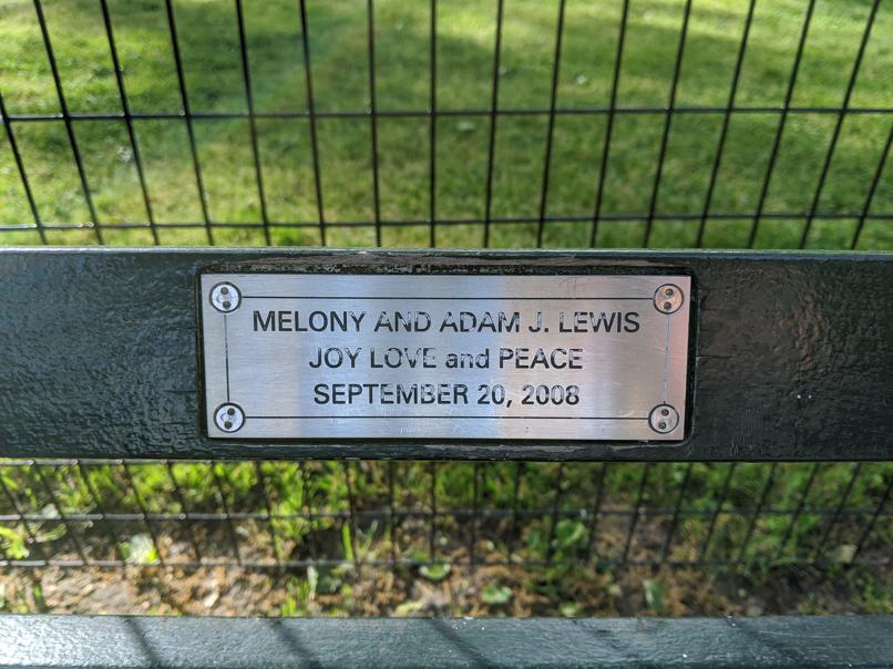 I saw this bench in Central Park