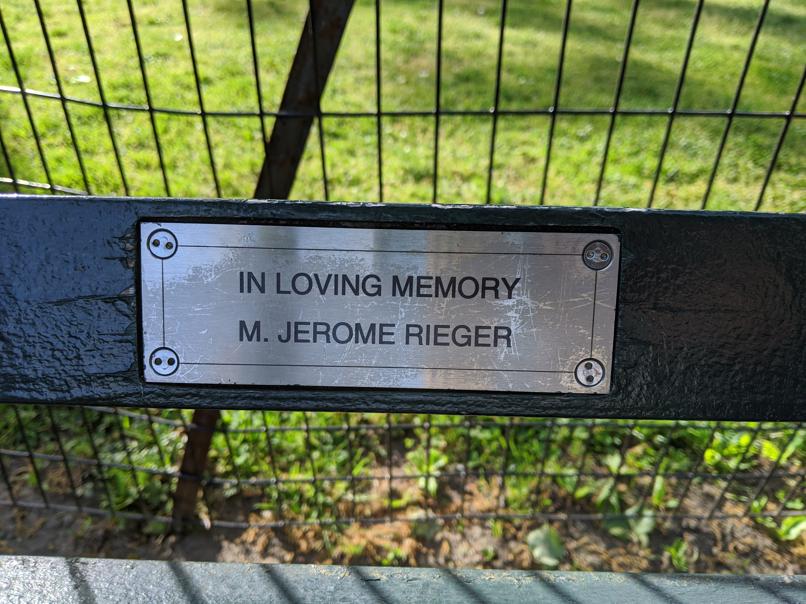 I saw this bench in Central Park