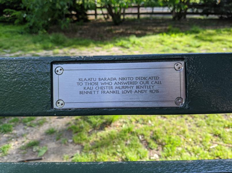 I saw this bench in Central Park