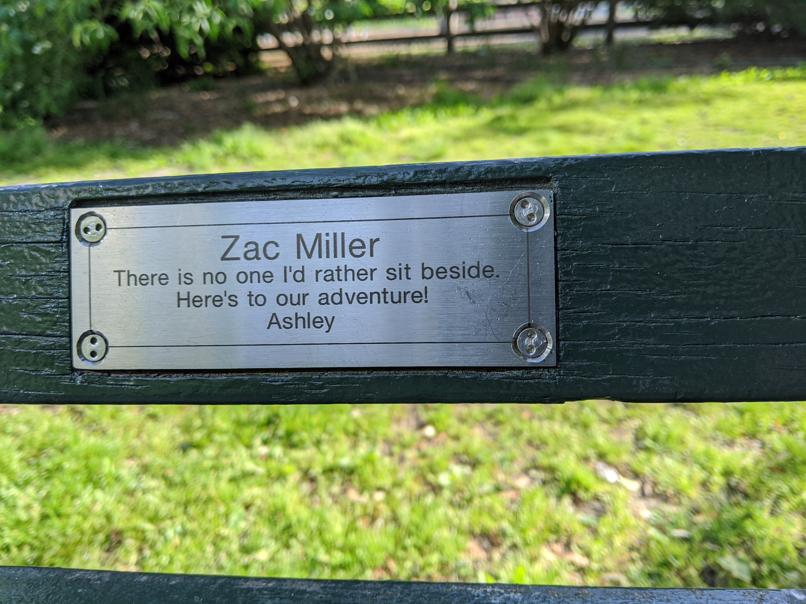 I saw this bench in Central Park