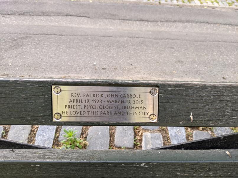 I saw this bench in Central Park