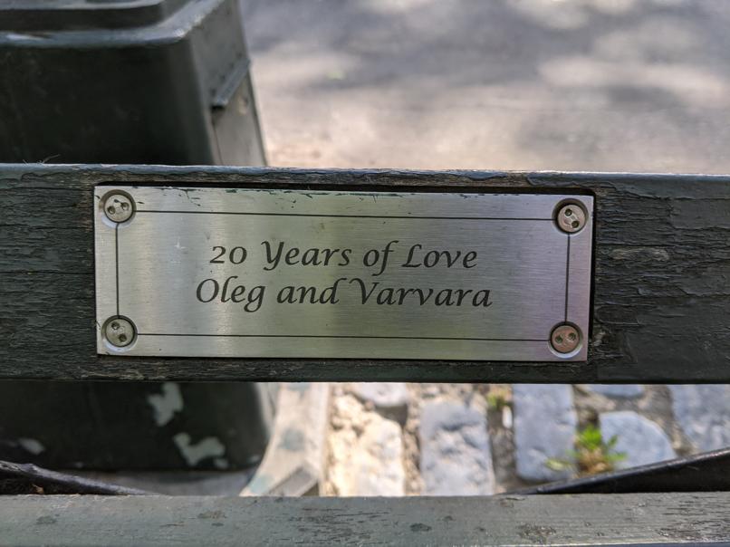 I saw this bench in Central Park