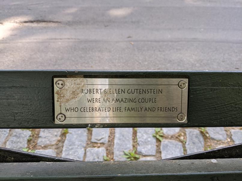 I saw this bench in Central Park