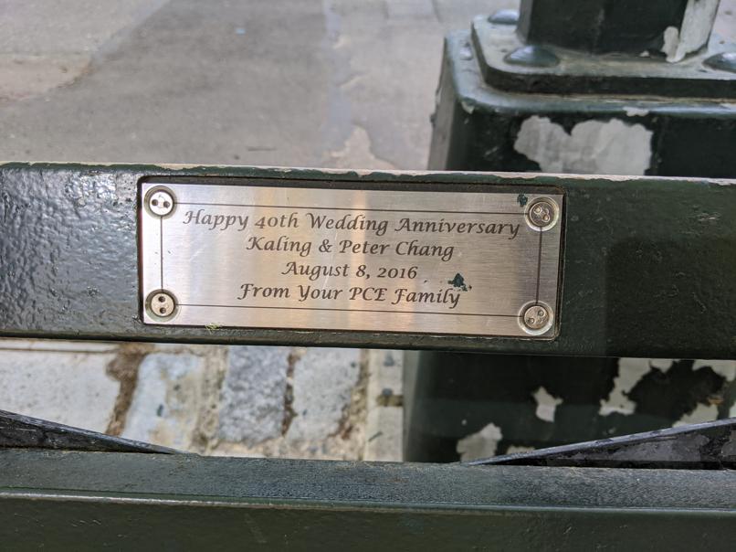 I saw this bench in Central Park