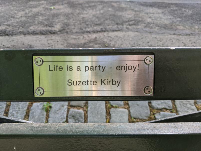 I saw this bench in Central Park