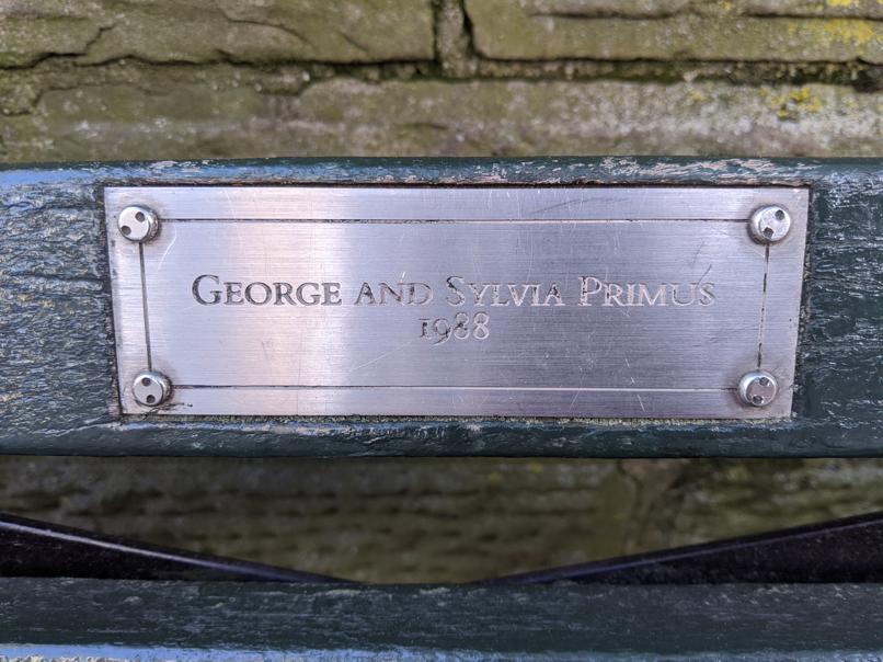 I saw this bench in Central Park