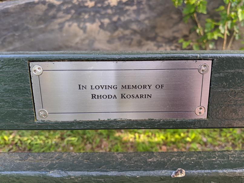 I saw this bench in Central Park