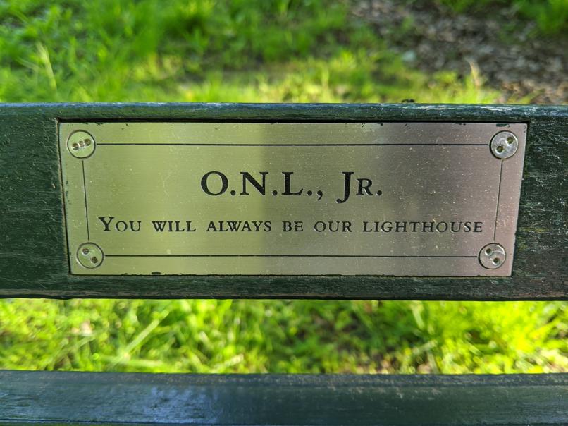 I saw this bench in Central Park