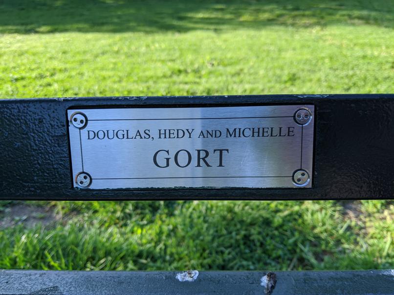 I saw this bench in Central Park