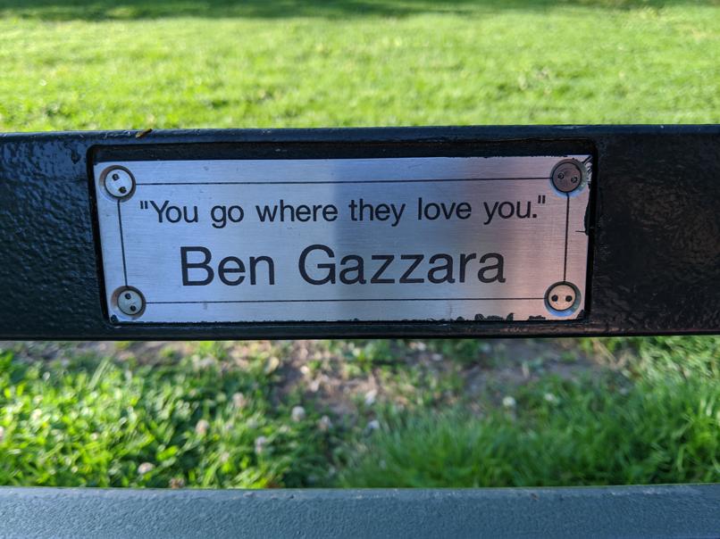 I saw this bench in Central Park