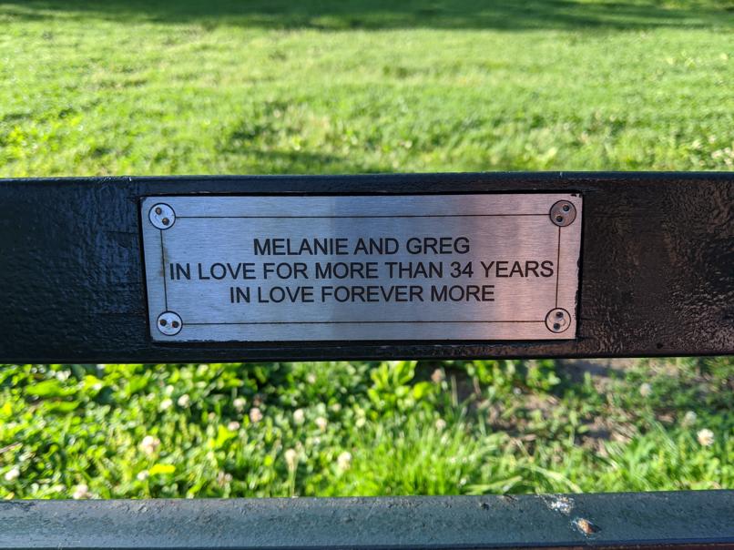 I saw this bench in Central Park