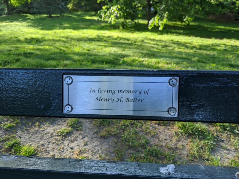 I saw this bench in Central Park