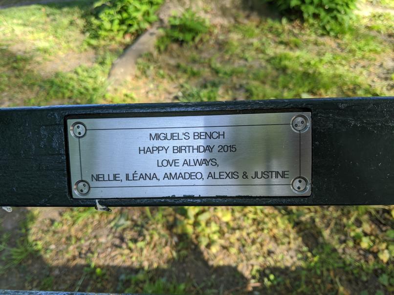 I saw this bench in Central Park