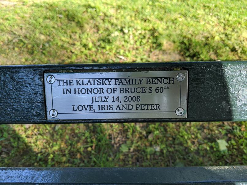 I saw this bench in Central Park