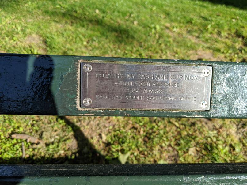 I saw this bench in Central Park