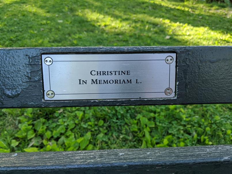 I saw this bench in Central Park