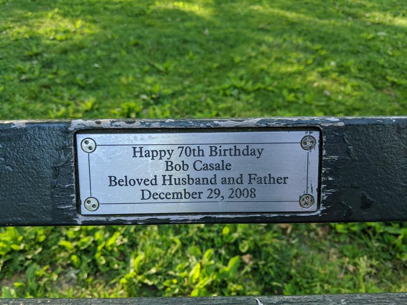 I saw this bench in Central Park