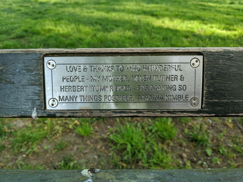 I saw this bench in Central Park