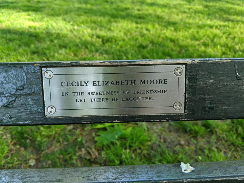 I saw this bench in Central Park