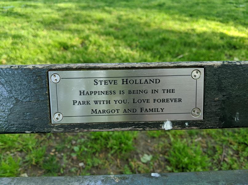 I saw this bench in Central Park