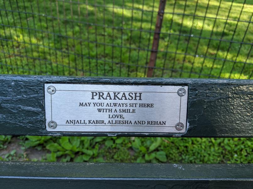 I saw this bench in Central Park