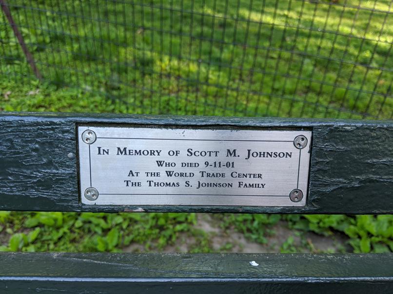 I saw this bench in Central Park