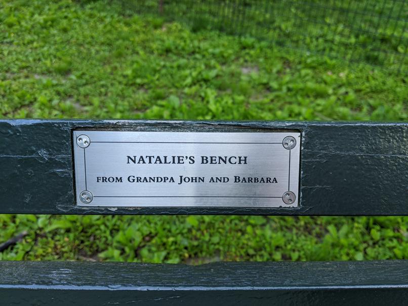 I saw this bench in Central Park