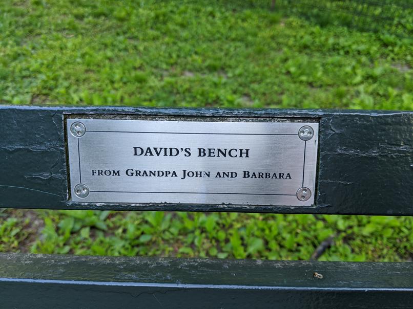 I saw this bench in Central Park