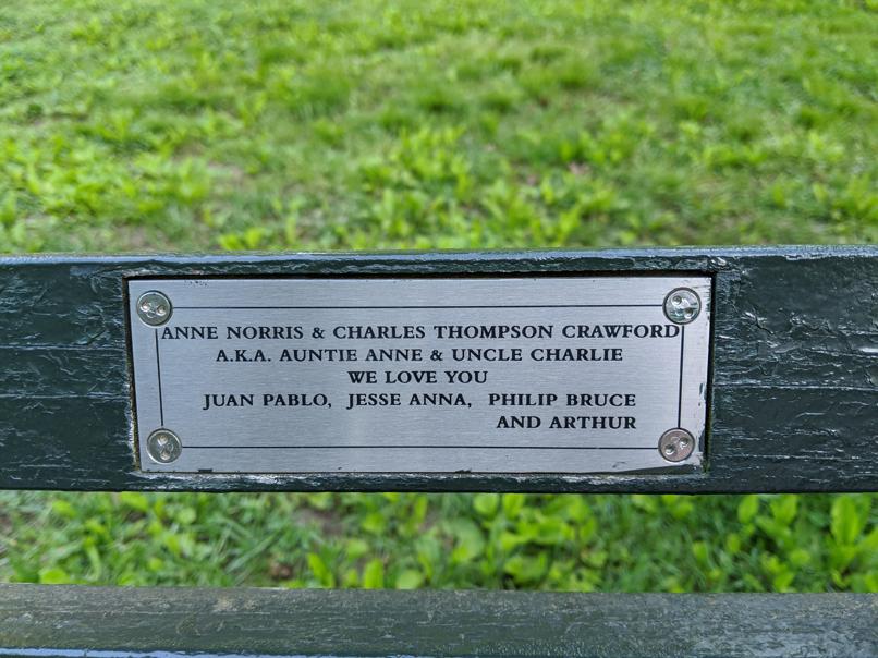 I saw this bench in Central Park