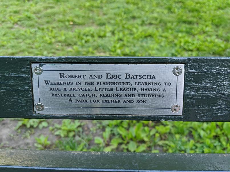 I saw this bench in Central Park