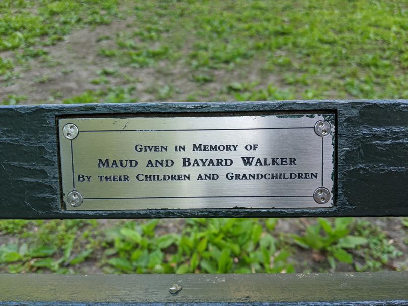 I saw this bench in Central Park