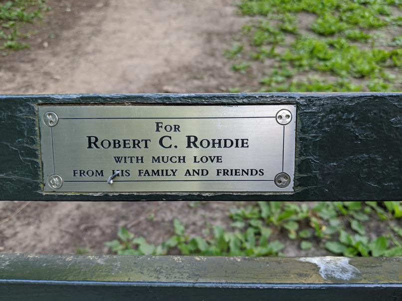 I saw this bench in Central Park