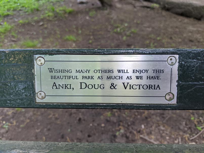 I saw this bench in Central Park