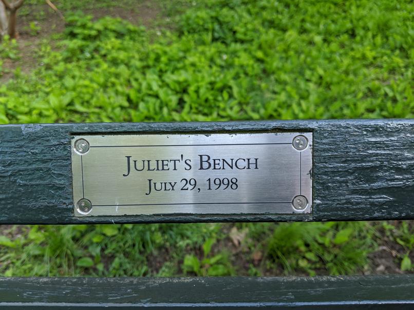 I saw this bench in Central Park