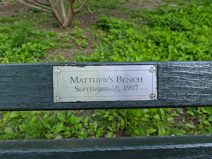 I saw this bench in Central Park