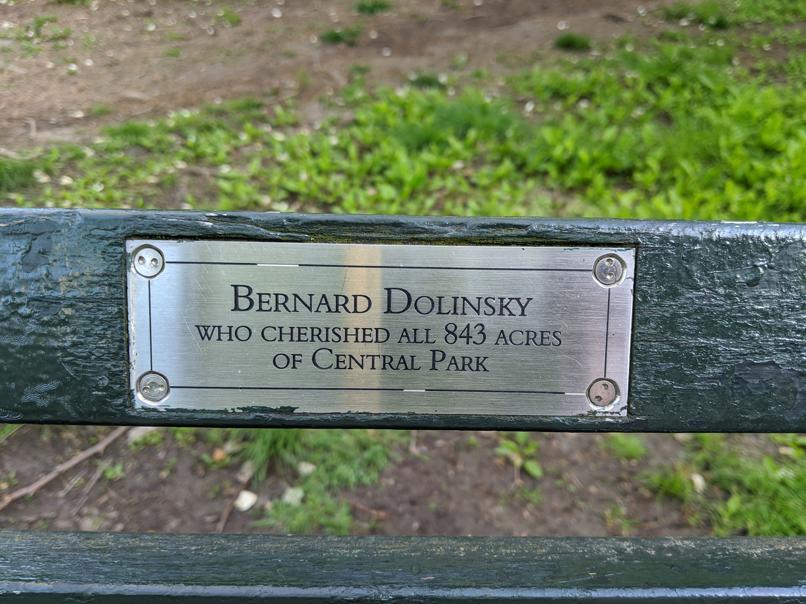 I saw this bench in Central Park