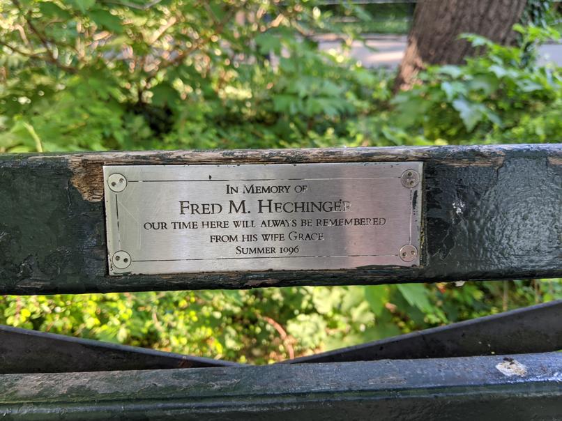 I saw this bench in Central Park