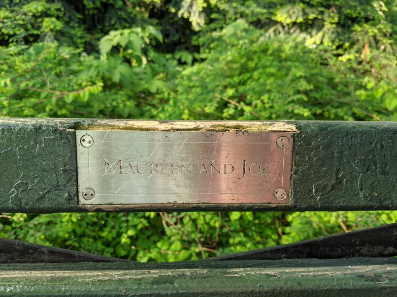 I saw this bench in Central Park