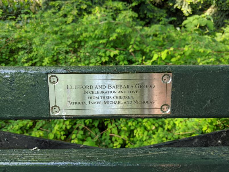 I saw this bench in Central Park