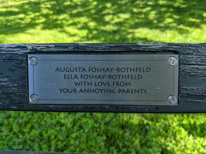 I saw this bench in Central Park